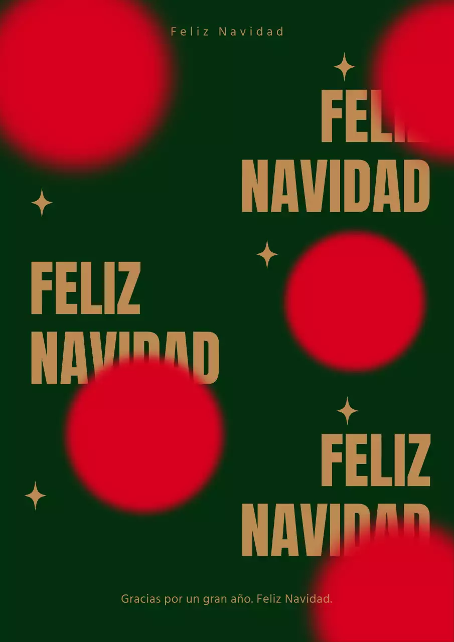Cartel de Navidad en verde y rojo