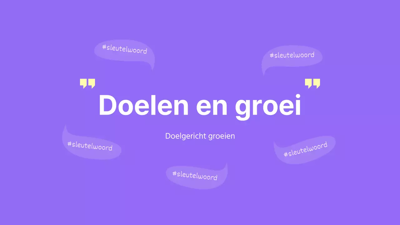 Paars Geel Eenvoudig Concept Ondernemingsplan