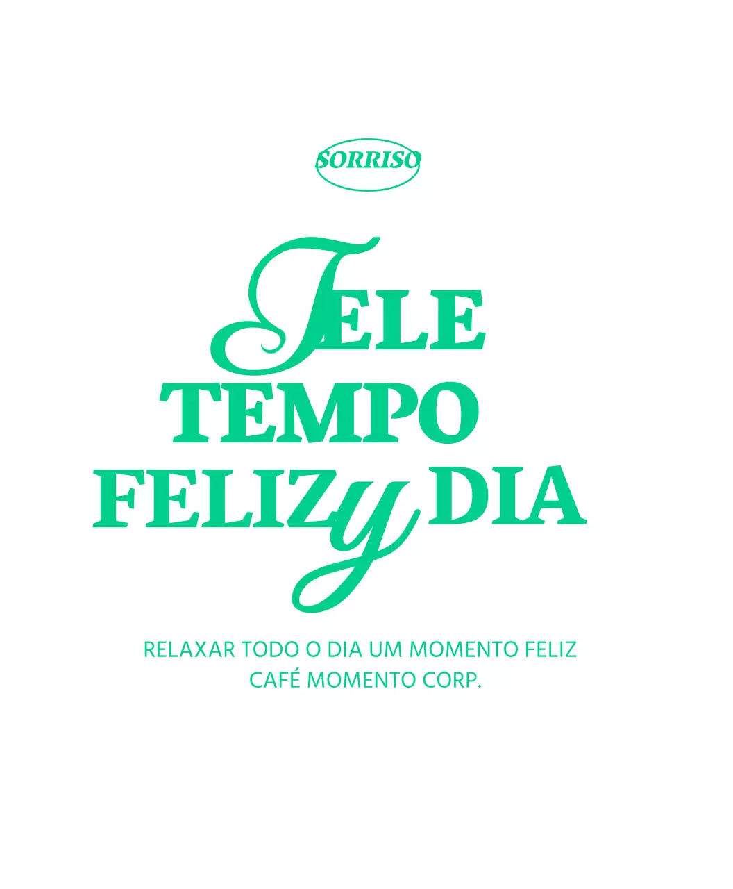 Saco ecológico para café simples e elegante em verde