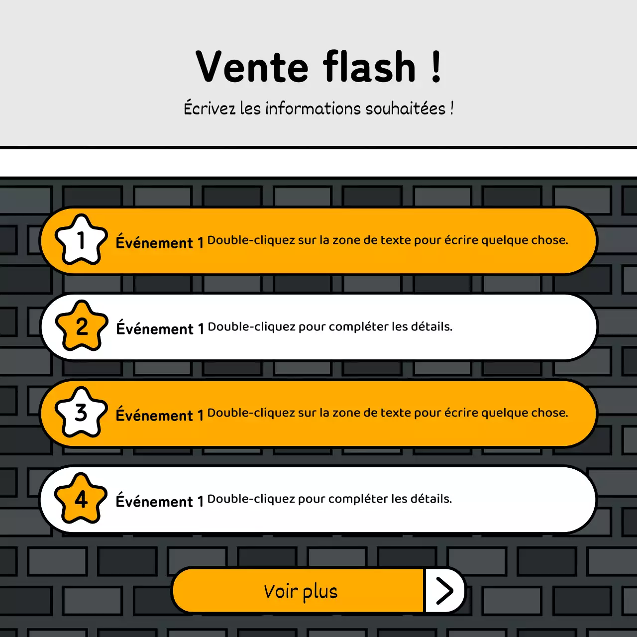 Événement de style illustration simple et mignon avec des accents bleus, rouges et jaunes