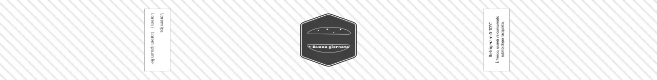 Etichetta a sandwich con motivo a righe grigie