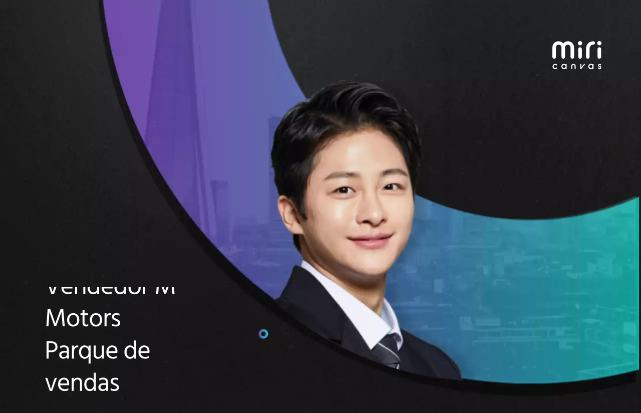 Estilo de apresentação simples com preto e gradientes Perfil do vendedor