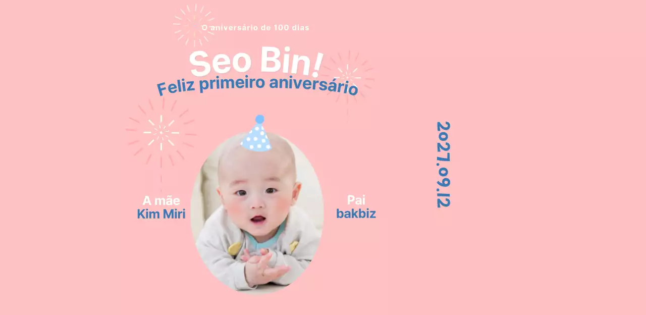 Moldura para fotografias do centésimo aniversário em tons pastel