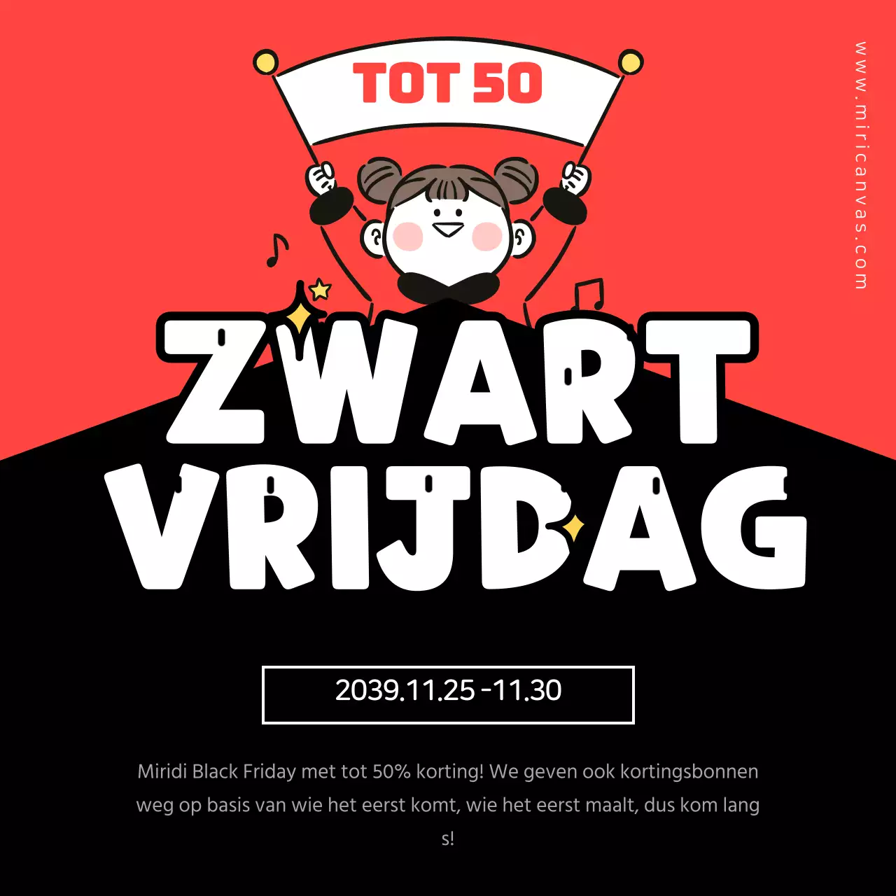 Zwart en rood schattig concept uitverkoop