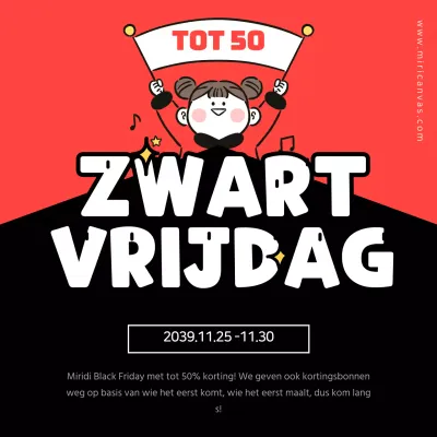 Zwart en rood schattig concept uitverkoop