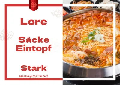 Traditionelles rotes Ramen-Restaurant