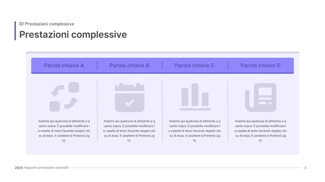 Kit di presentazione aziendale viola, concetto di interfaccia utente tridimensionale