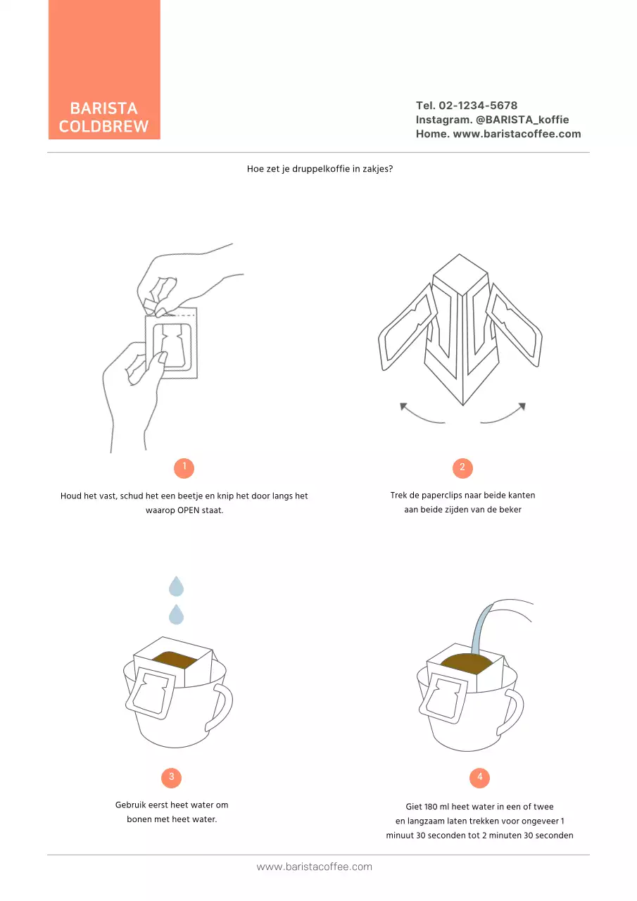 Braunton Cafe productgids promotioneel ontwerp