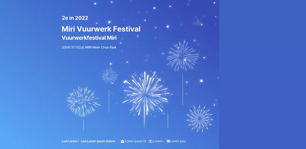 Gradiëntachtergronden en sterontwerpen voor vuurwerkshows