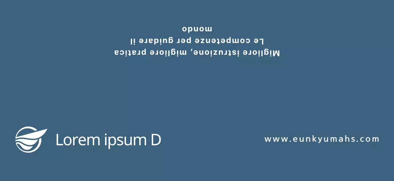 Un concetto semplice con testo blu scuro per promuovere un liceo artistico.