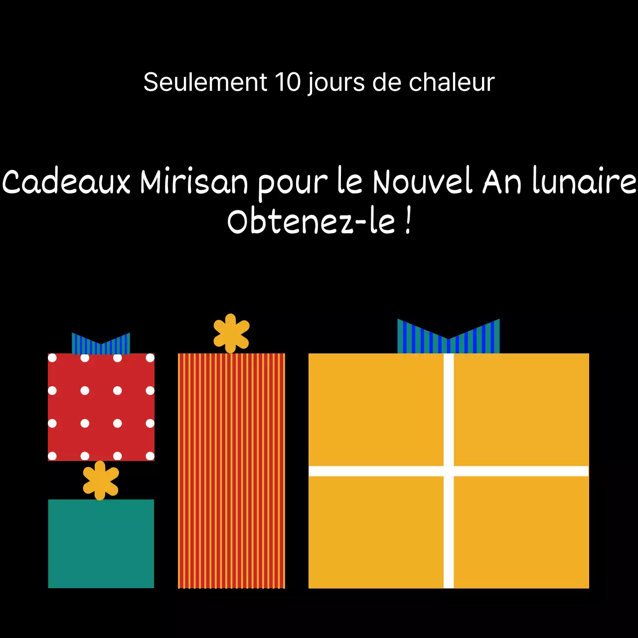 Promouvoir un événement simple de cadeaux jaunes et noirs pour le Nouvel An lunaire