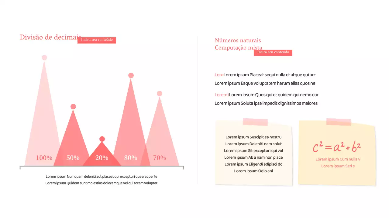 Infografia de gráfico vertical triangular com um conceito vermelho