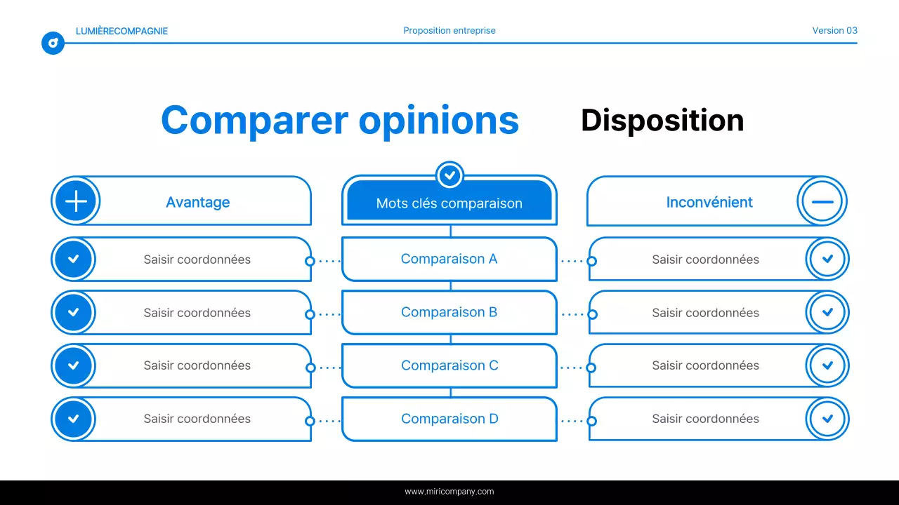 Rapport simple de surlignage de texte en bleu et blanc
