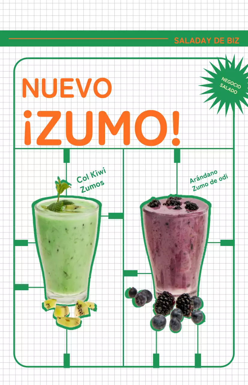 Promocione el menú de una cafetería de ensaladas con una bandera