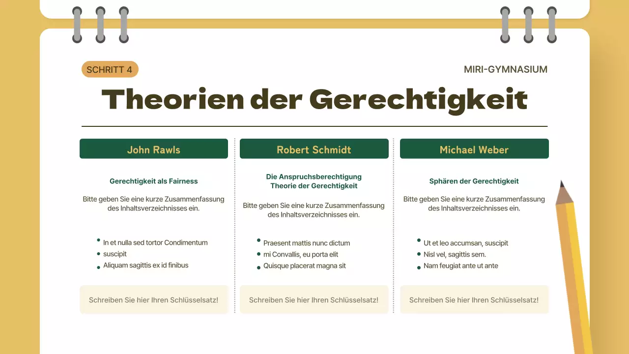 Gelbes und grünes Klassenzimmerkonzept Ethikunterricht