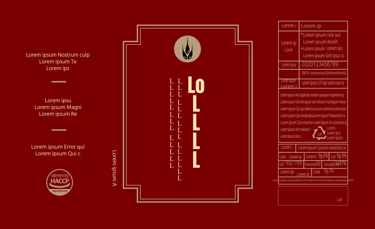 Informatie-etiket roodbeige retro chilismaakolie