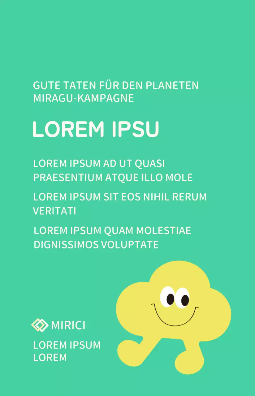 Buntes, spritziges, niedliches Charakter-Illustrations-Profil für die Anpreisungskampagne