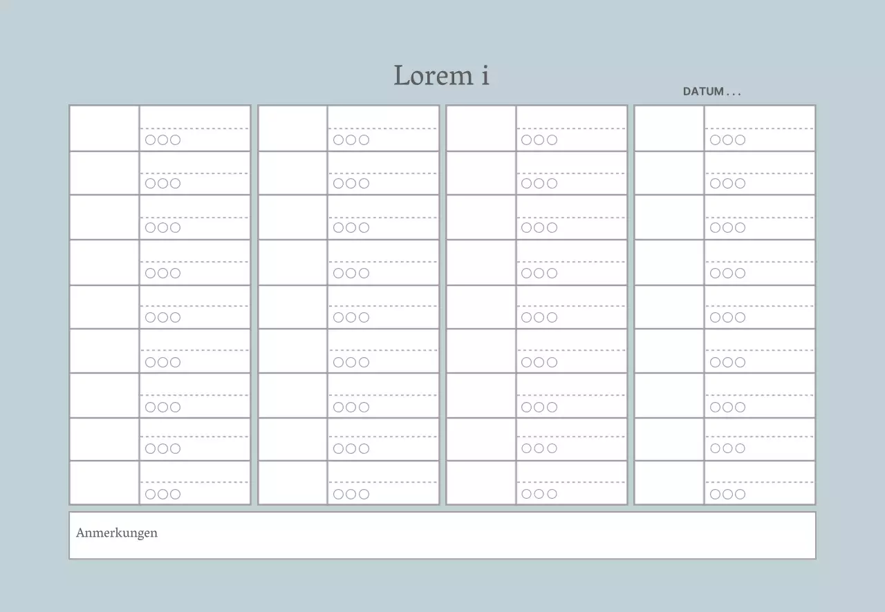 Blaue Linie einfacher englischer Wortschatz
