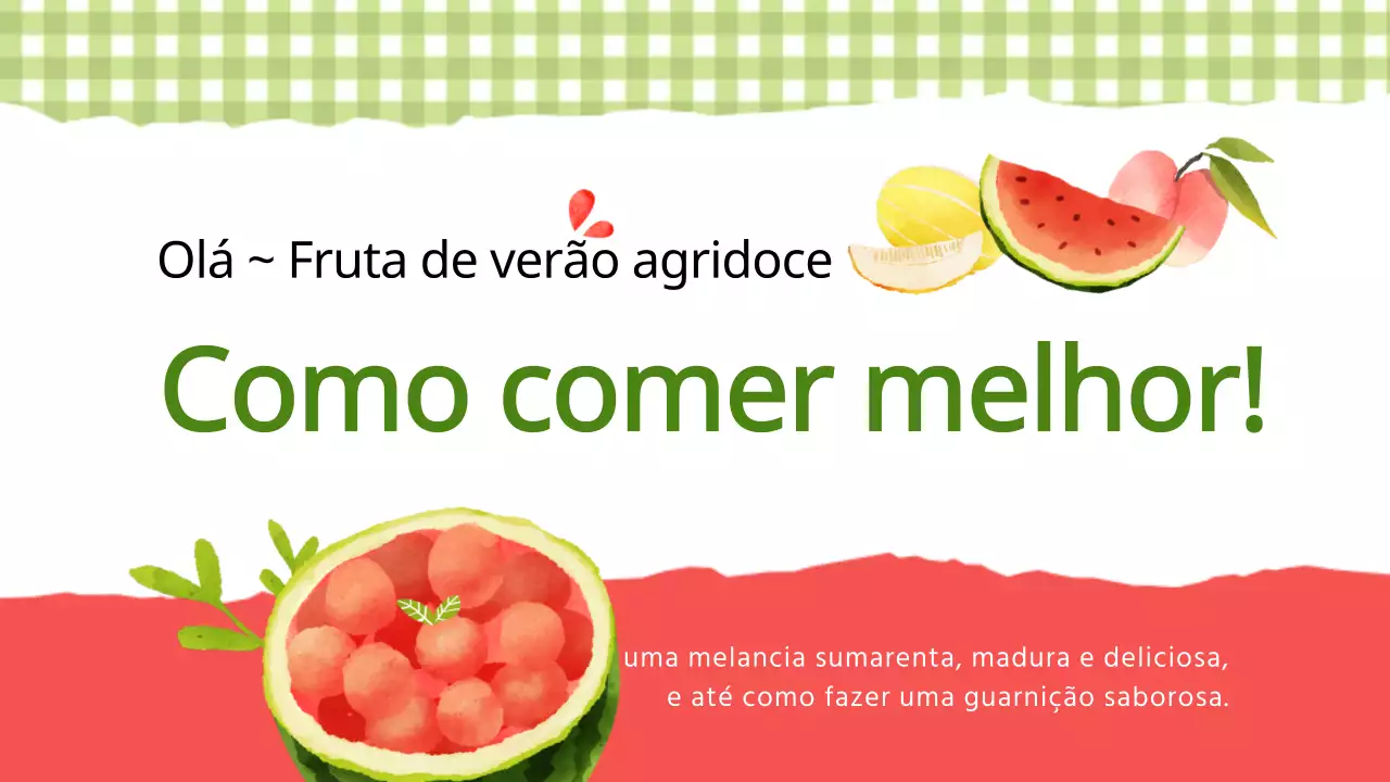 Verde limão multicolorido ilustração gira fruta sazonal de verão Como comer melhor thumbnail do YouTube
