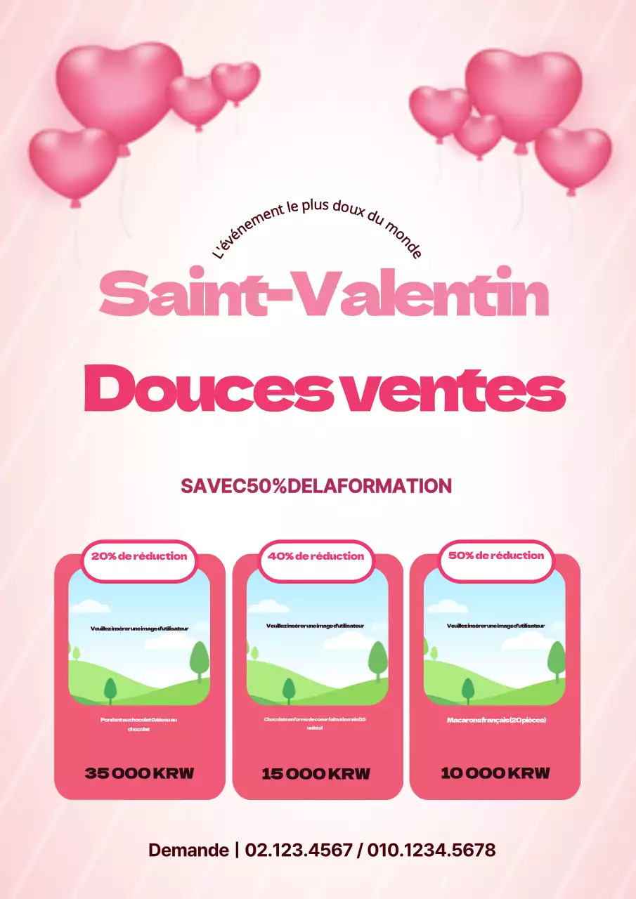 Promouvoir une vente propre pour la Saint-Valentin avec des ballons à cœur rose