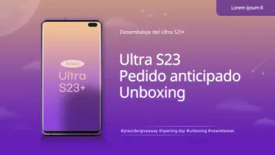 Miniatura de unboxer de teléfono con concepto de cielo nocturno espacial morado