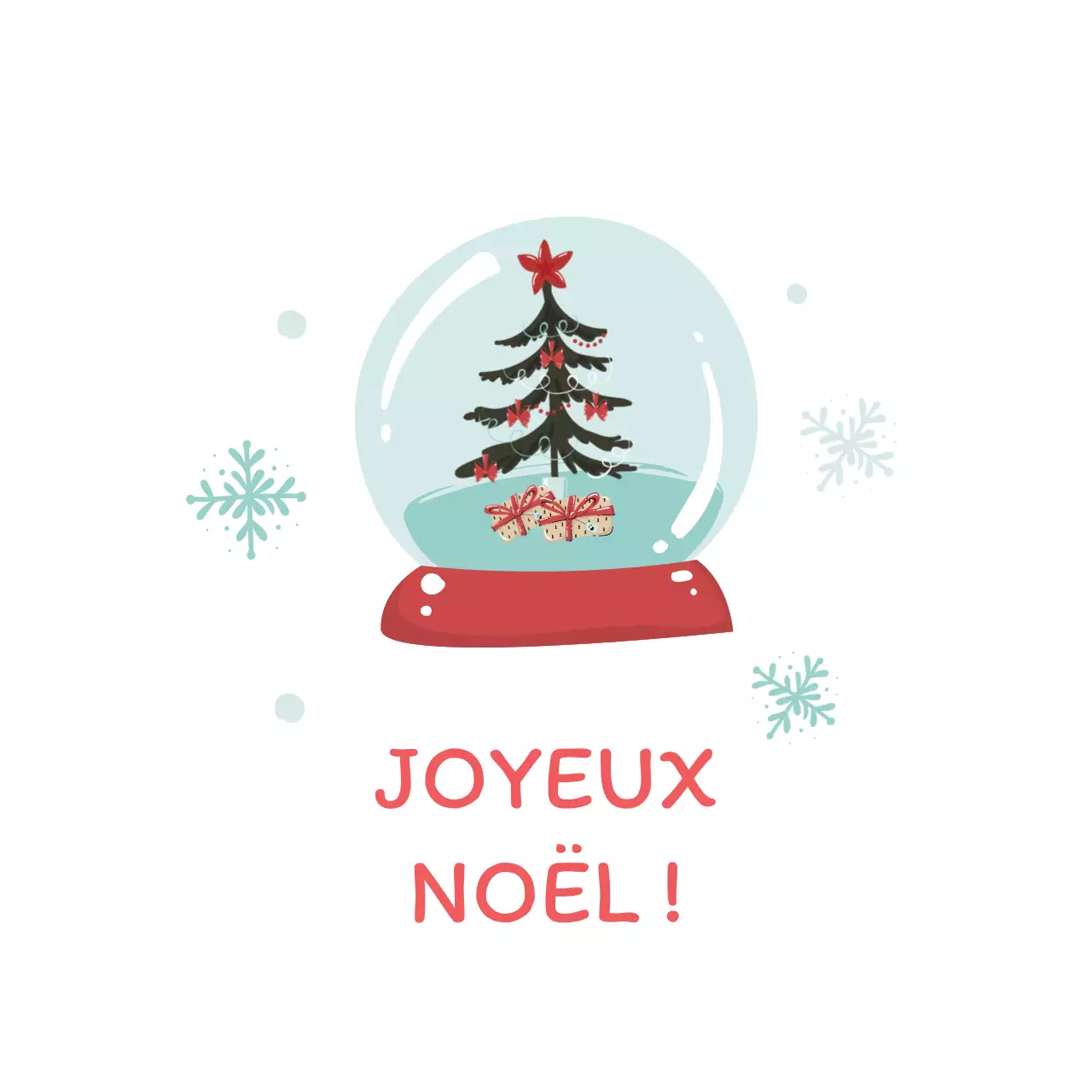 Illustration rouge ciel étiquette de vœux de Noël