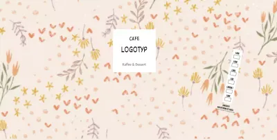 Beige illustriertes Blumenmuster