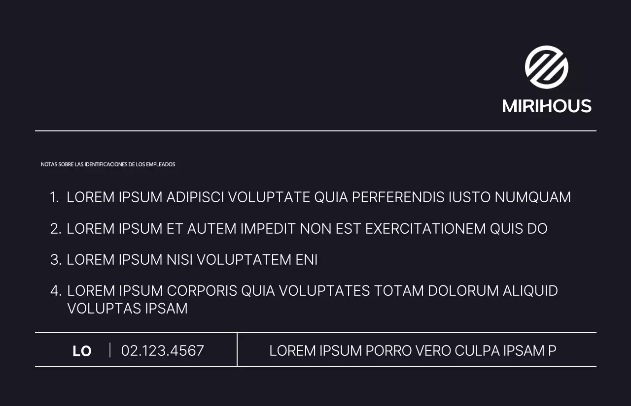 Estilo de diseño sencillo, moderno y centrado en el texto en blanco y negro Tarjeta de empleado de empresa