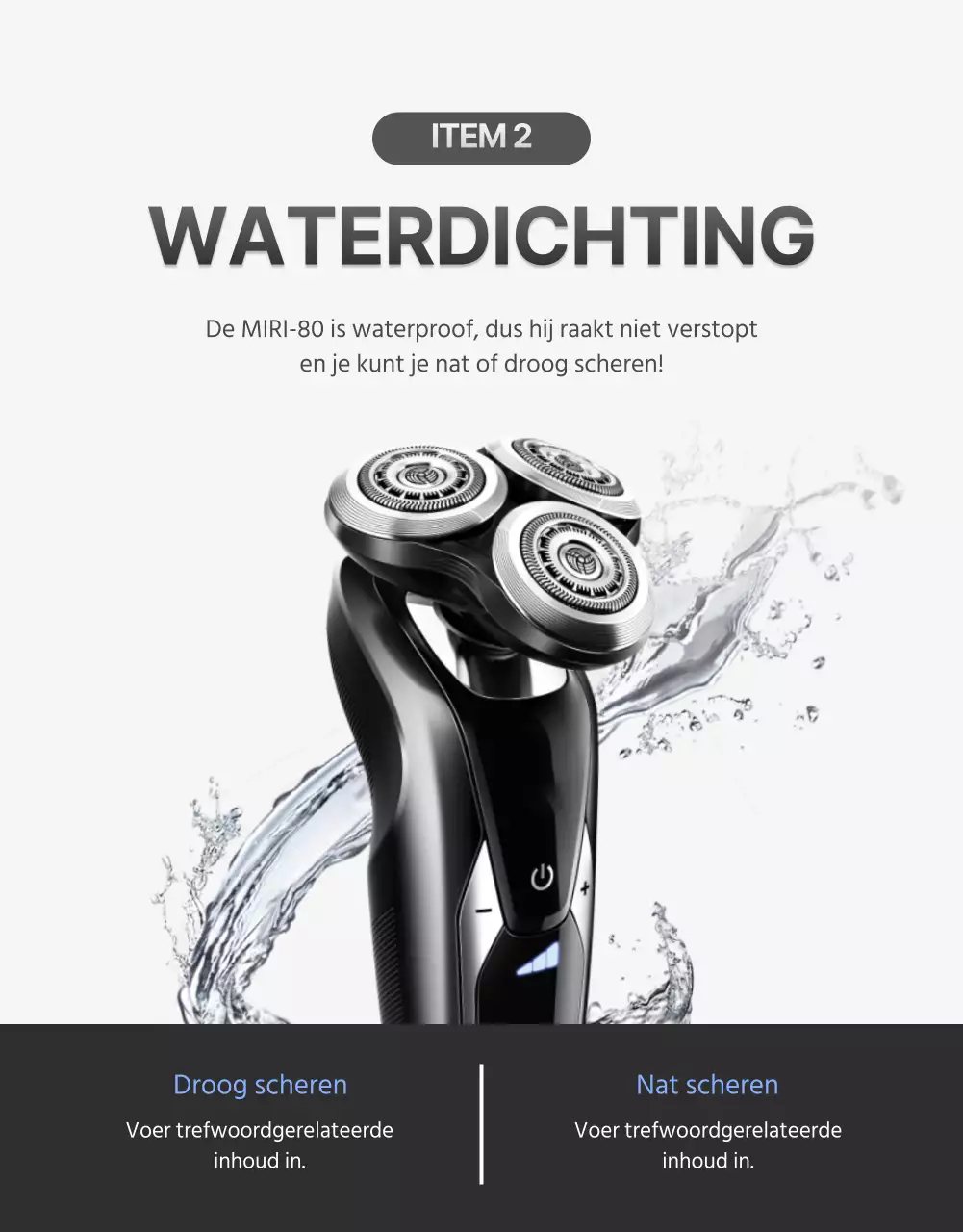 Promoot elektronica met een eenvoudig zwart en zilver concept