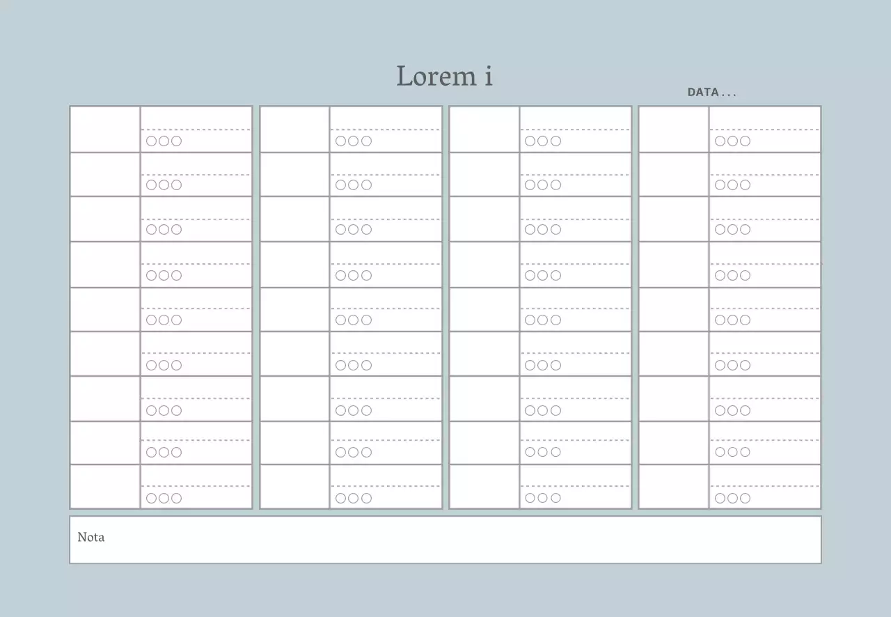 Linea blu semplice vocabolario inglese