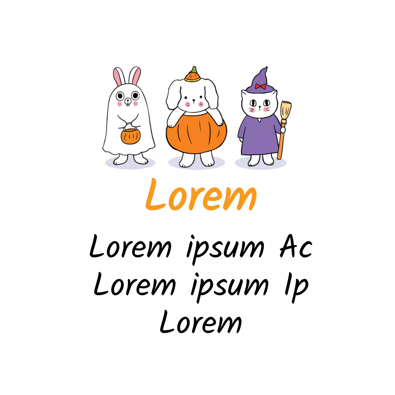 Naranja linda ilustración de Halloween promoción de jardín de infantes