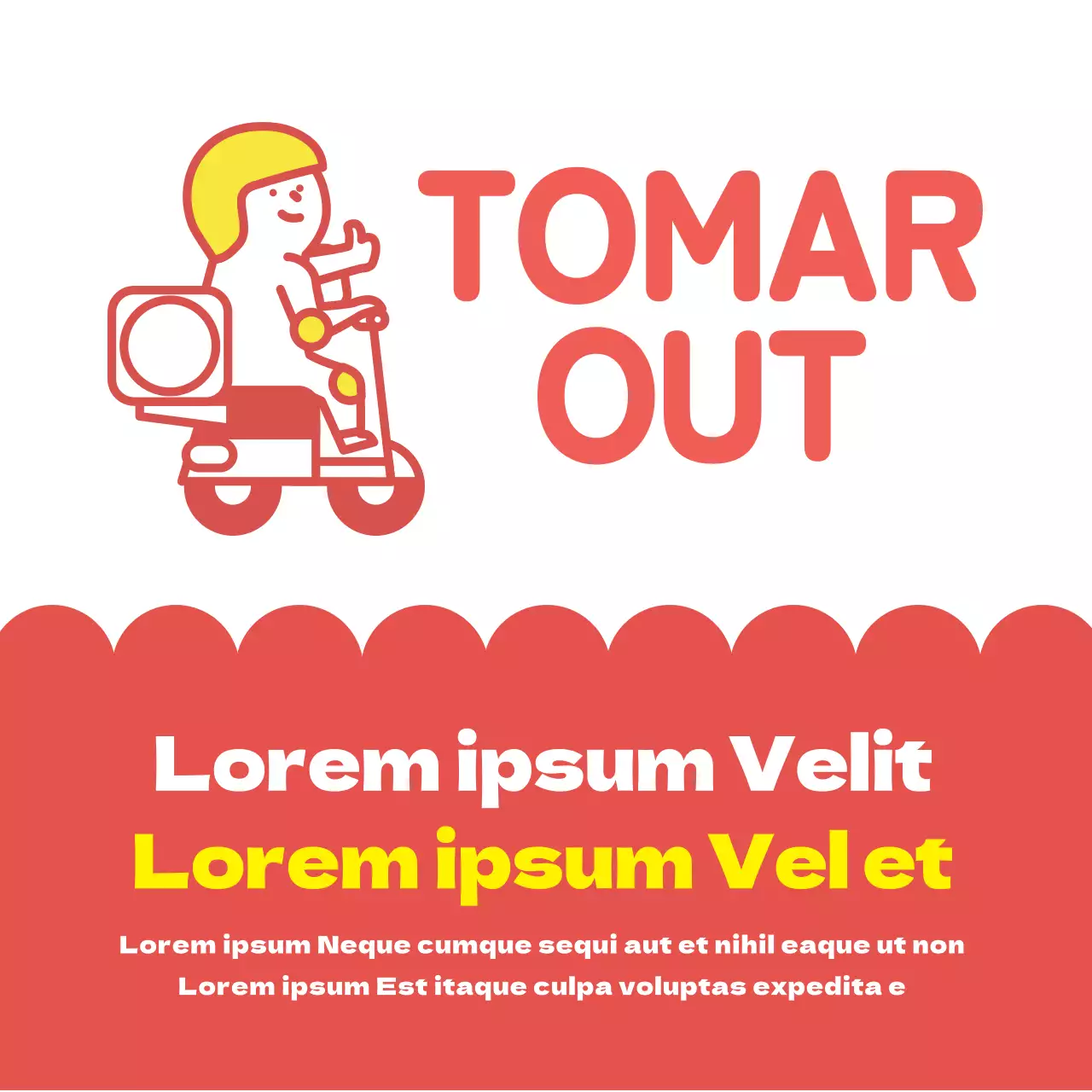 Rojo amarillo ilustración envase tienda corona