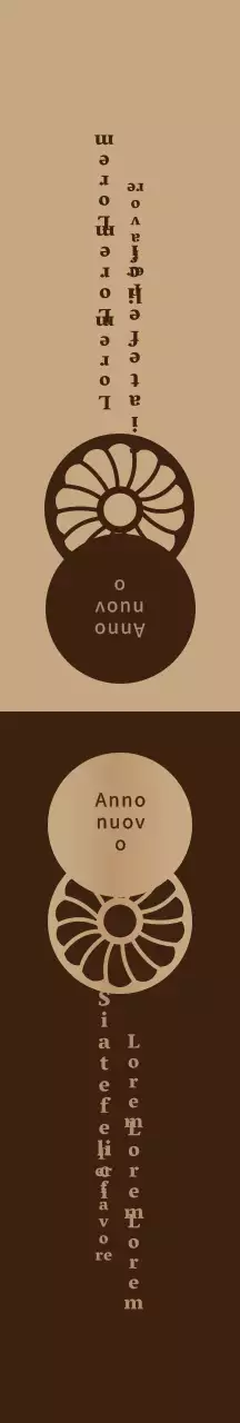 Confezione tradizionale per il nuovo anno con illustrazione marrone