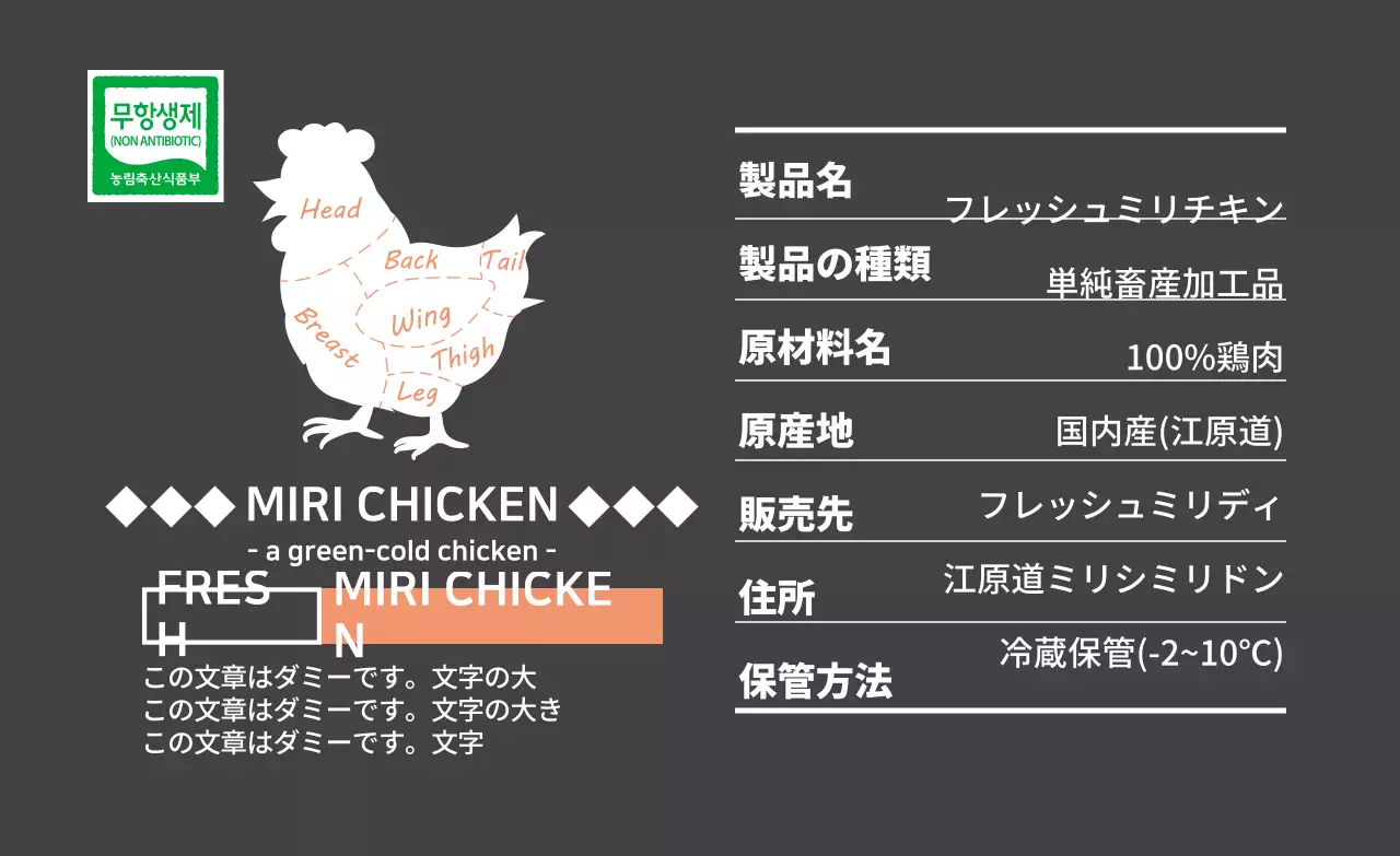 黒の部位別アイコン肉ラベル