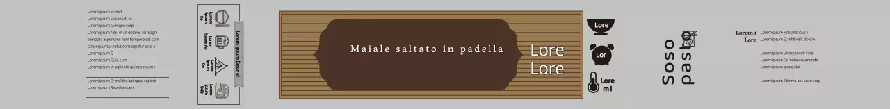 Etichetta alimentare grigia clean jerky