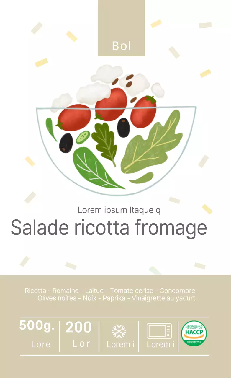 Salade de ricotta et de fromage