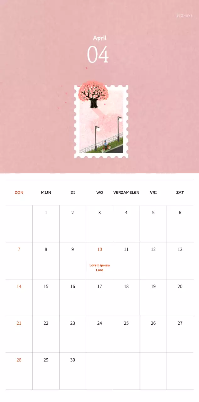 Stempelillustraties met een warm concept