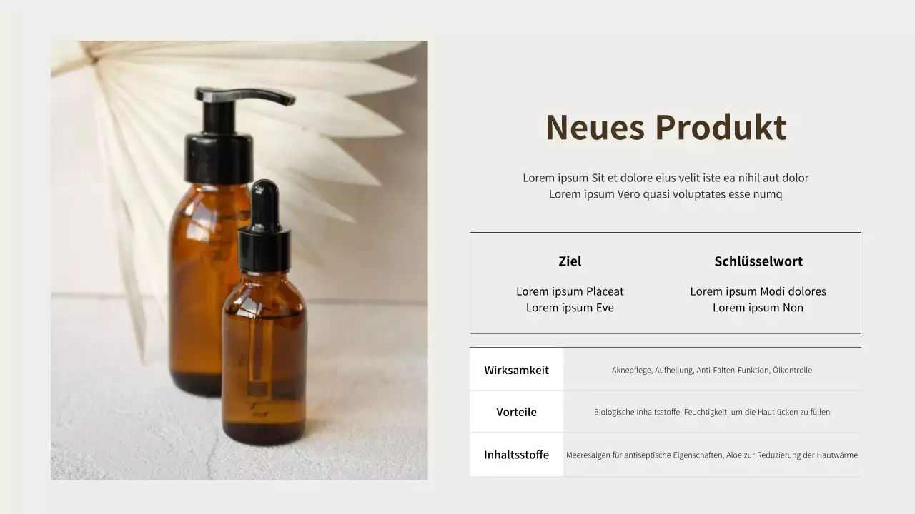 Produktvorschlag für Männerpflegekosmetik in Braun und Grün