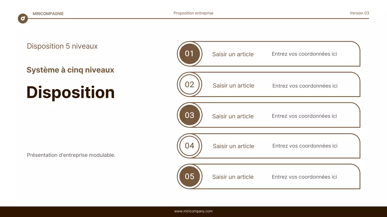 Rapport simple de mise en évidence du texte en marron et blanc