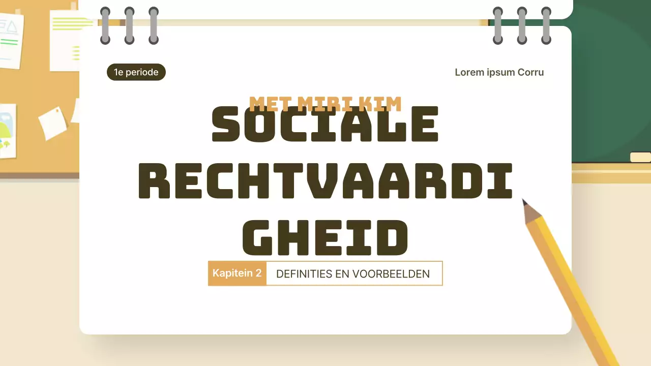 Geel en Groen Klasconcept Ethiekles