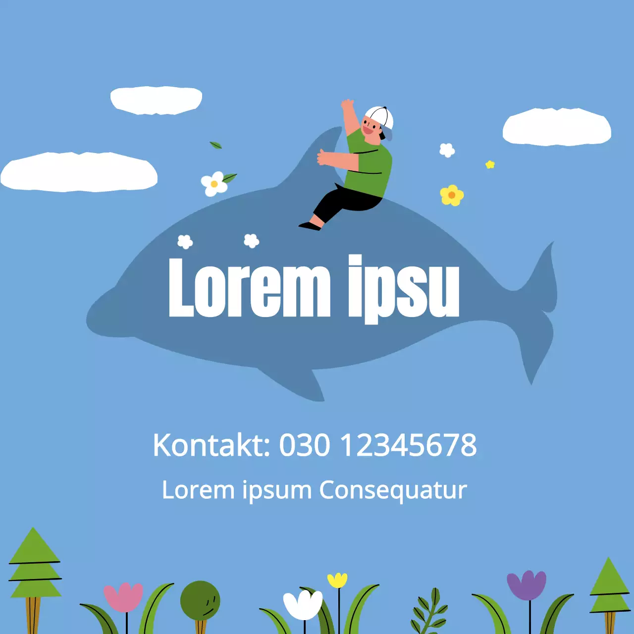 Blaue niedliche Illustration Studie Zimmer Nachhilfe Förderung