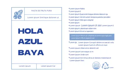 Etiqueta ilustrada morada de mermelada de arándanos
