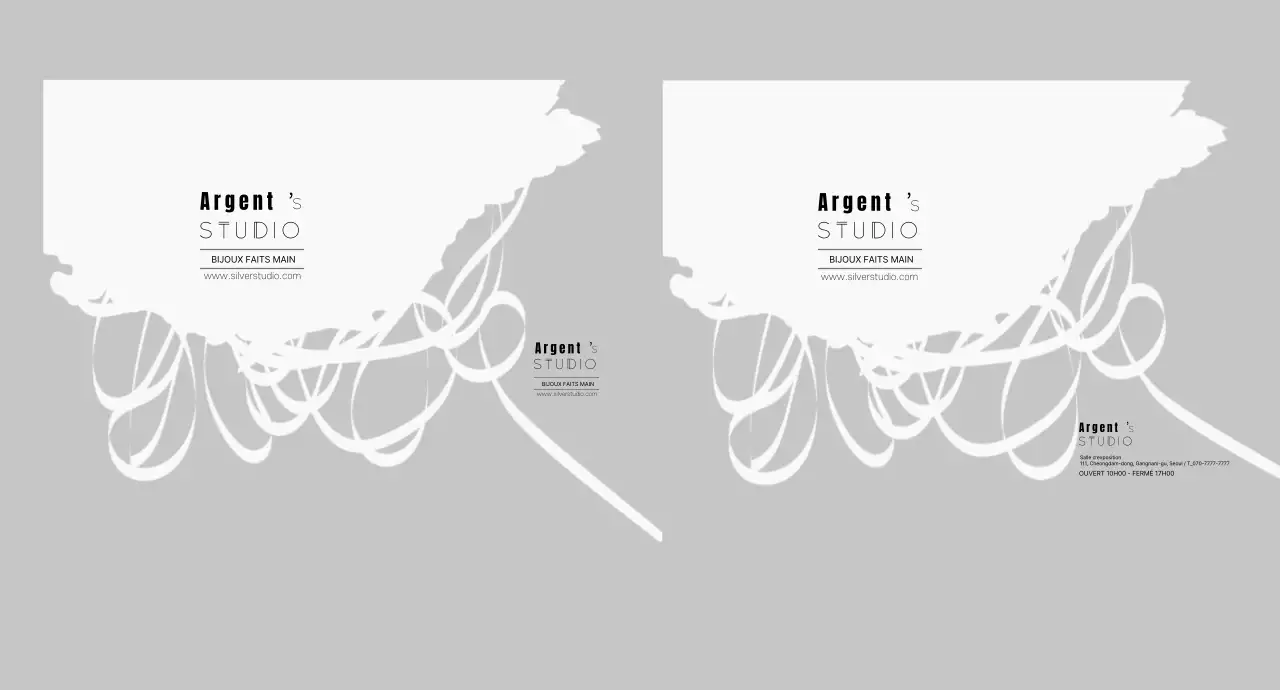 Bijoux à motif de dessin gris