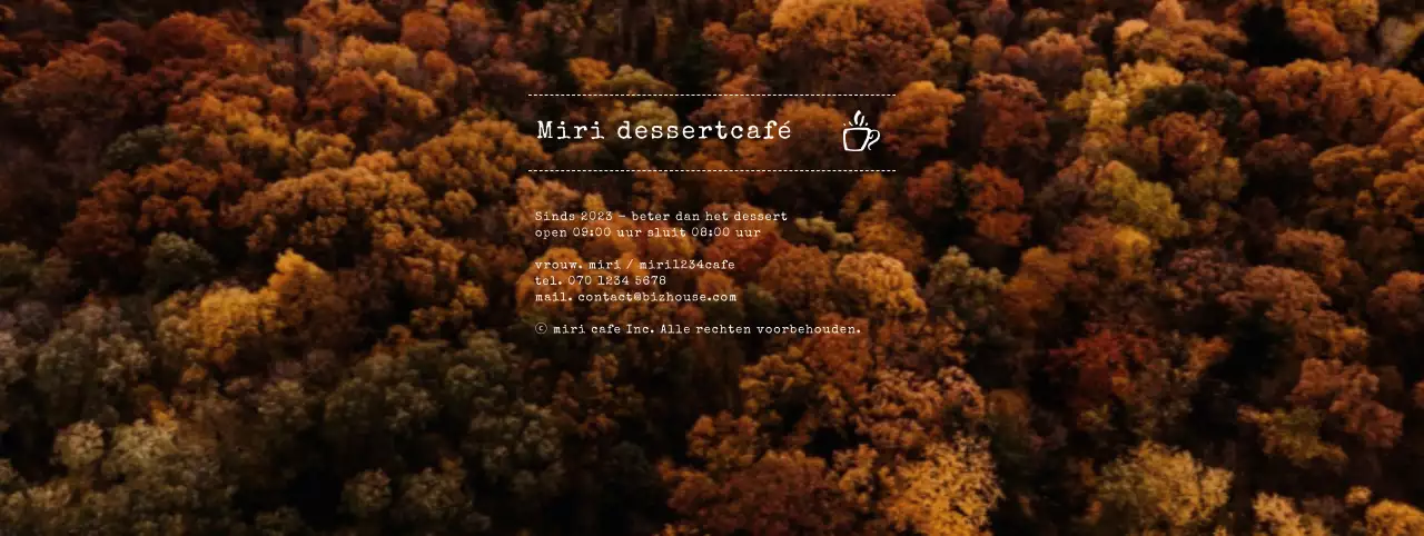 Promoot je café met een kleurrijk herfsttafereel