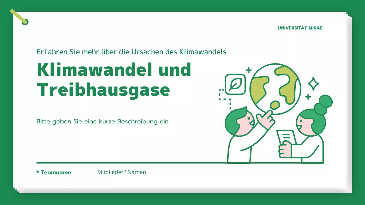 Erforschung des Klimawandels und der Treibhausgase auf grüne, saubere Weise