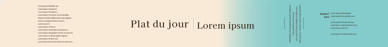 Étiquette millefeuille bleu ivoire dégradé