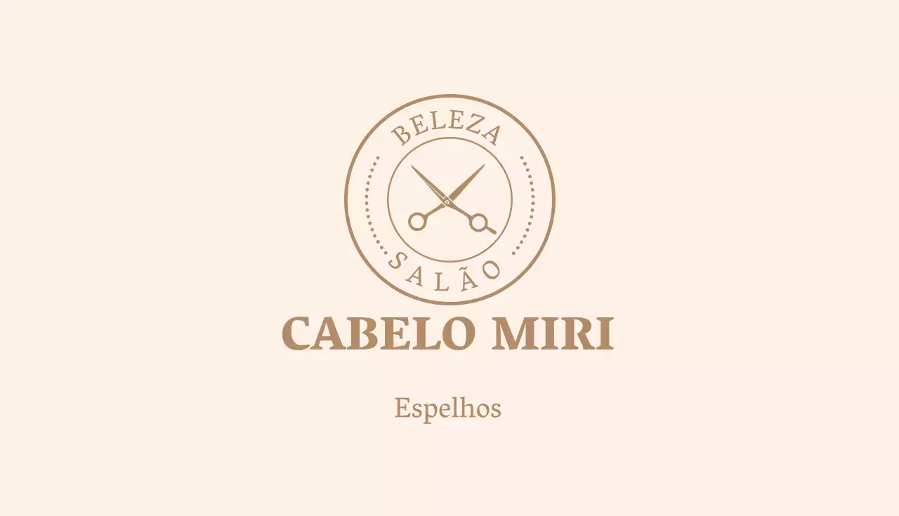 Cartão de visita para cabeleireiro Bege Marfim