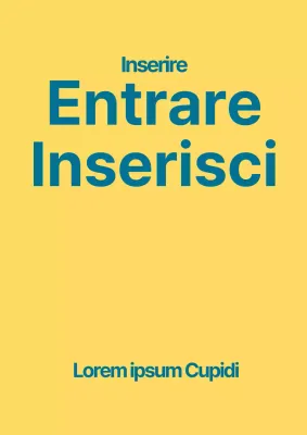 Un concetto semplice con testo giallo e blu