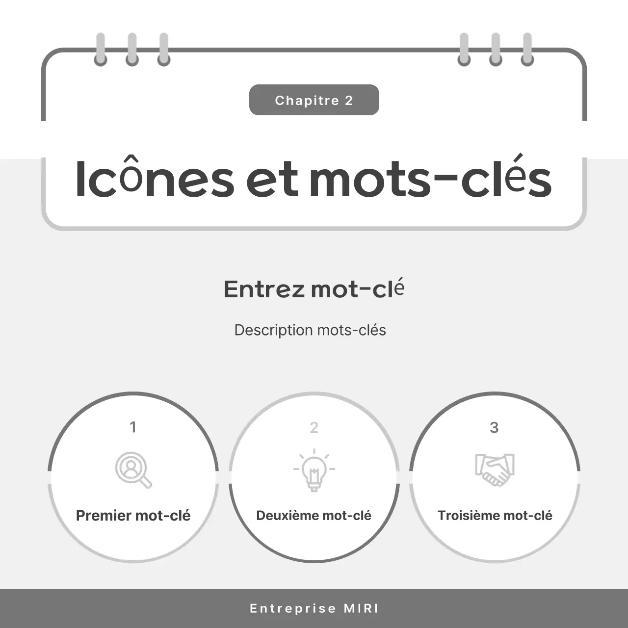 Postes d'affaires simples en noir et blanc