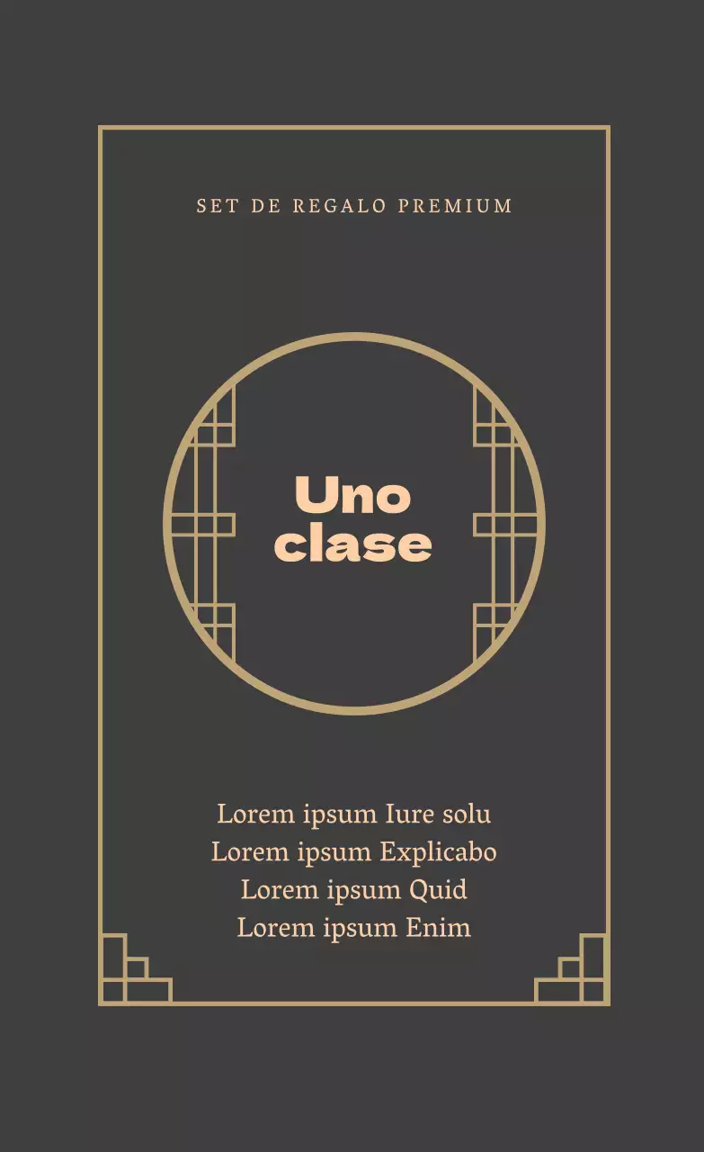 Set de regalo ilustrado beige etiqueta de embalaje hanwa